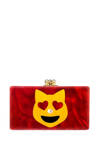 Edie Parker Happy Cat Jean Clutch