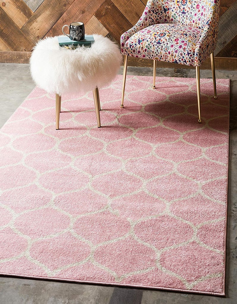 Unique Loom Trellis Frieze Collection Lattice Moroccan Geometric Modern Pink Area Rug