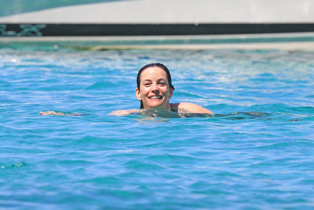 Liv Tyler took a dip in the water while vacationing in Spain on
