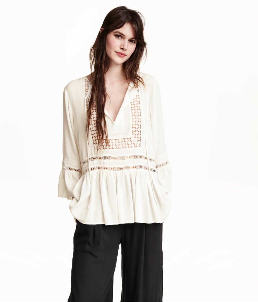 h&m crepe top