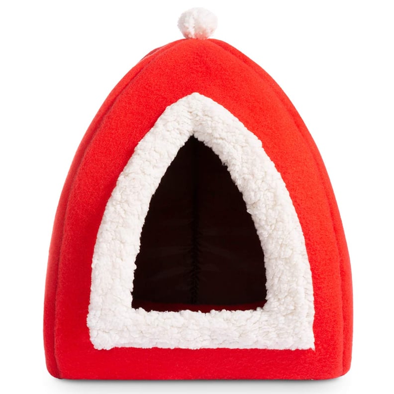 Hollypet Self-Warming 2-in-1 Cat Bed — Santa Hat