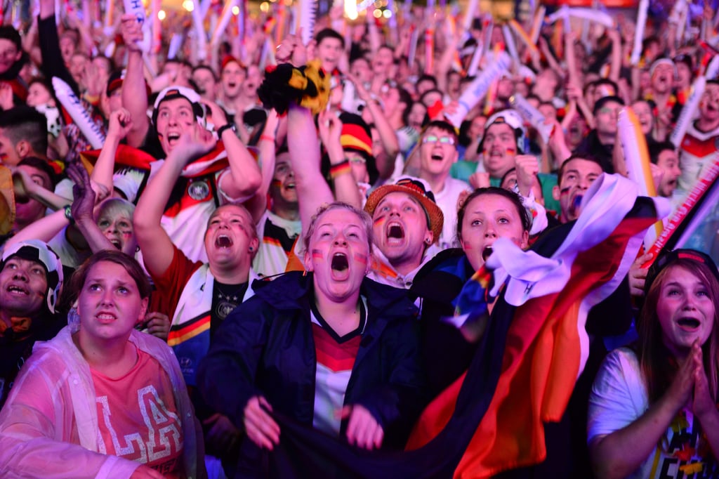 Germany Fans Watching the World Cup Game Against Brazil 2014