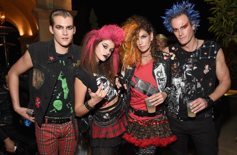 Cindy Crawford and Her Family as Punk Rockers