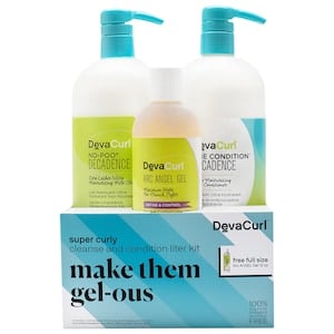 Make Them Gel-ous Super Curly Cleanse and Condition Liter Kit