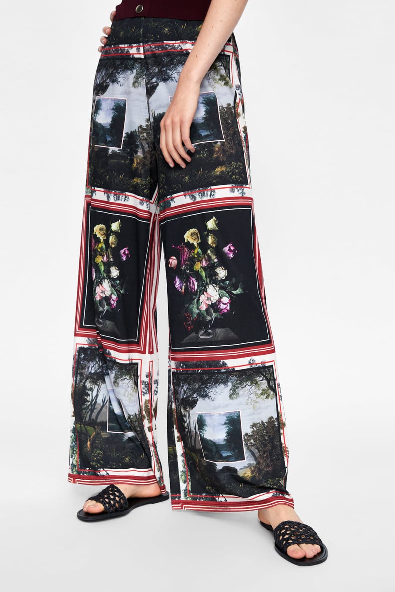 Zara Palazzo Printed Pants