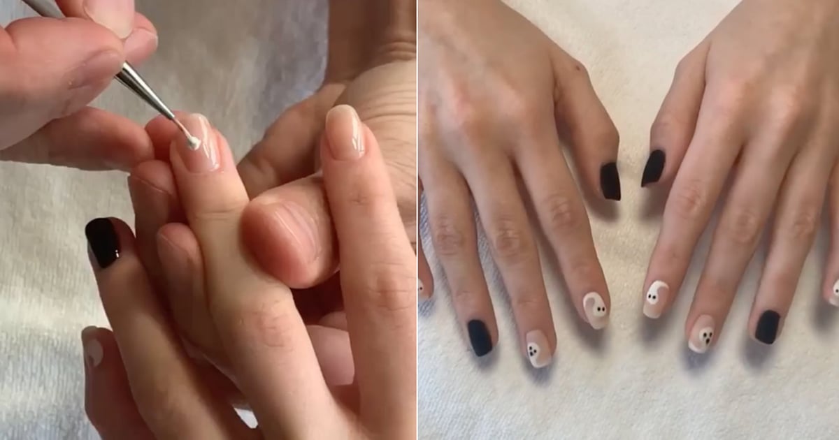 Step-by-Step Ghost Nail Art Tutorial - wide 2