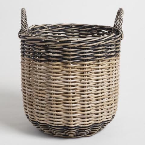 Large Two Tone Kubu Celeste Tote Basket