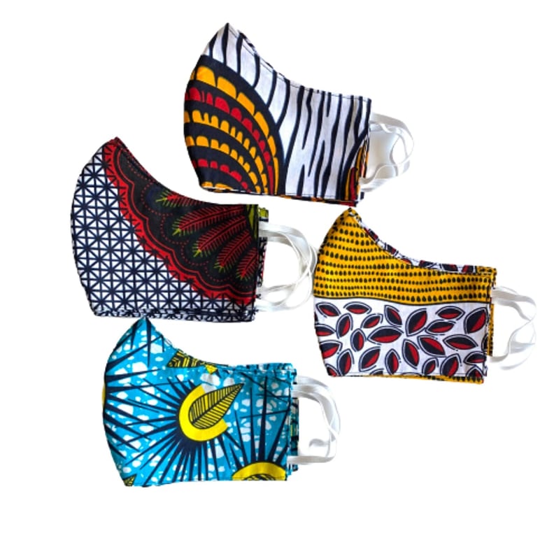 Thrifty Upenyu Reusable, Washable African Fabric Colorful Face Masks