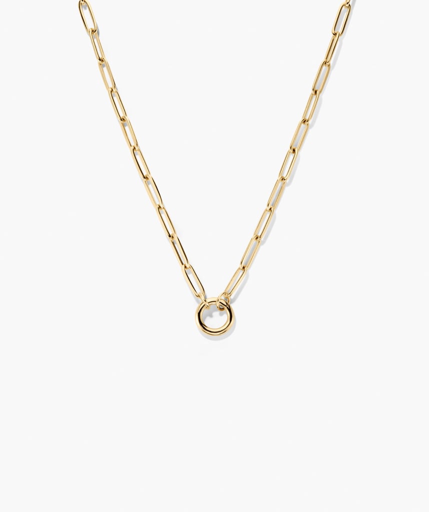 Mejuri Paperclip Chain Charm Necklace in 18k Gold Vermeil