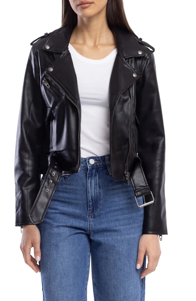 BlankNYC Faux-Leather Moto Jacket
