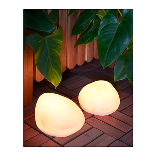 Solvinden LED Solar-Powered Floor Lamp, Rock Shape ($15)