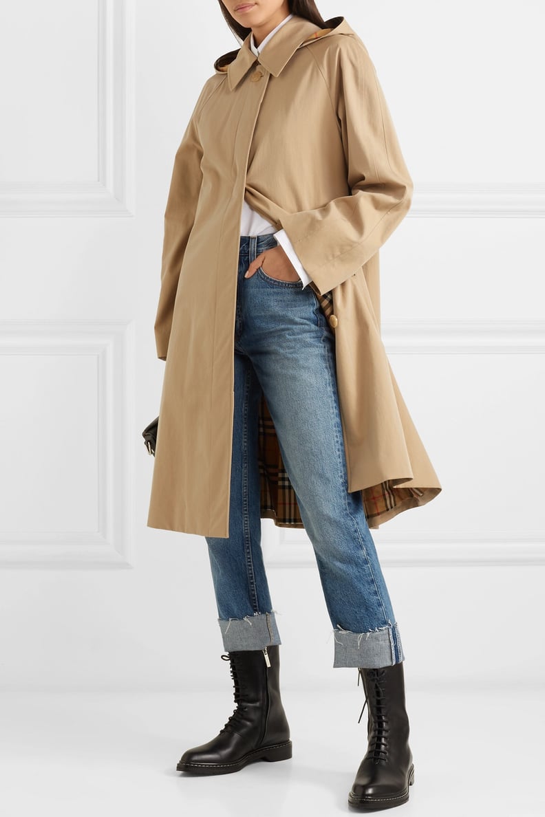 Burberry Oversized Hooded Cotton-Gabardine Trench Coat