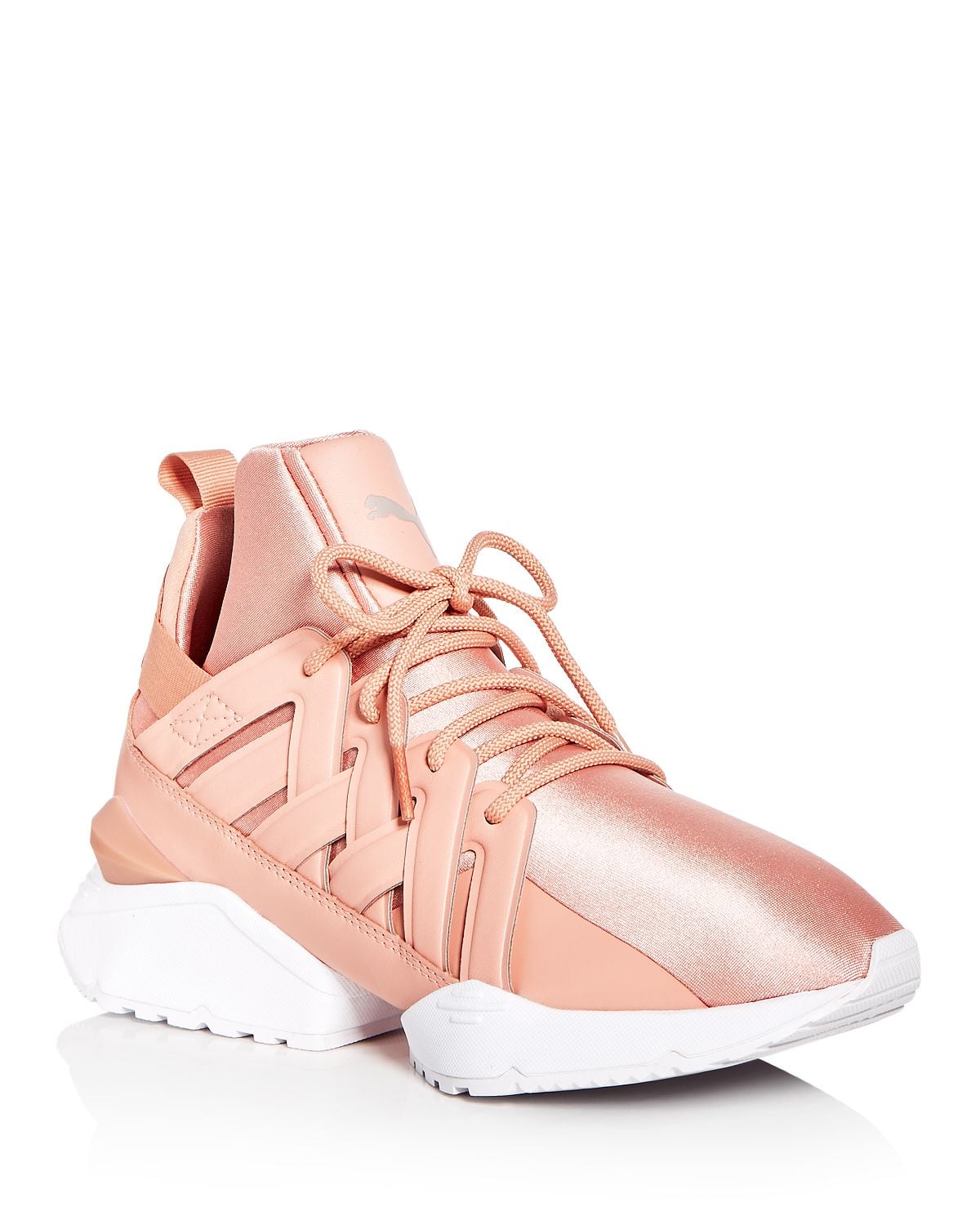 tall Encourage magnet Puma Women's Muse Echo Satin High Top Sneakers | After the Victoria's  Secret Runway, Bella Hadid Ran Through the Streets in Rad Pink High-Tops |  POPSUGAR Fashion Photo 15