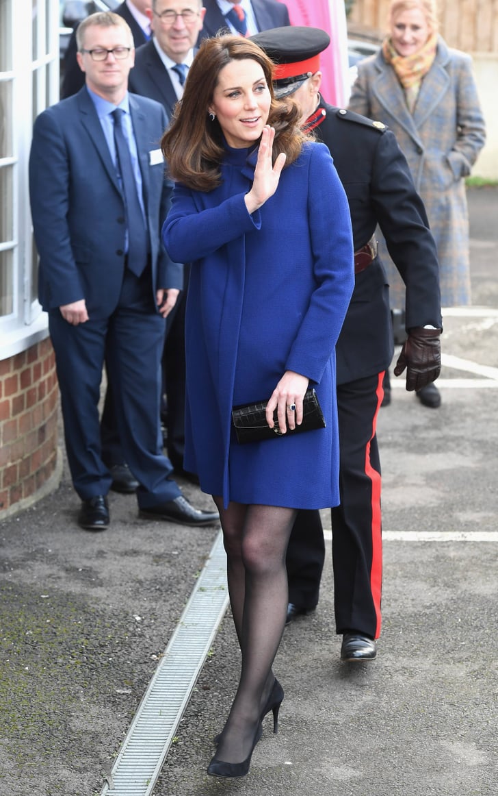 Kate Middleton Blue Goat Coat
