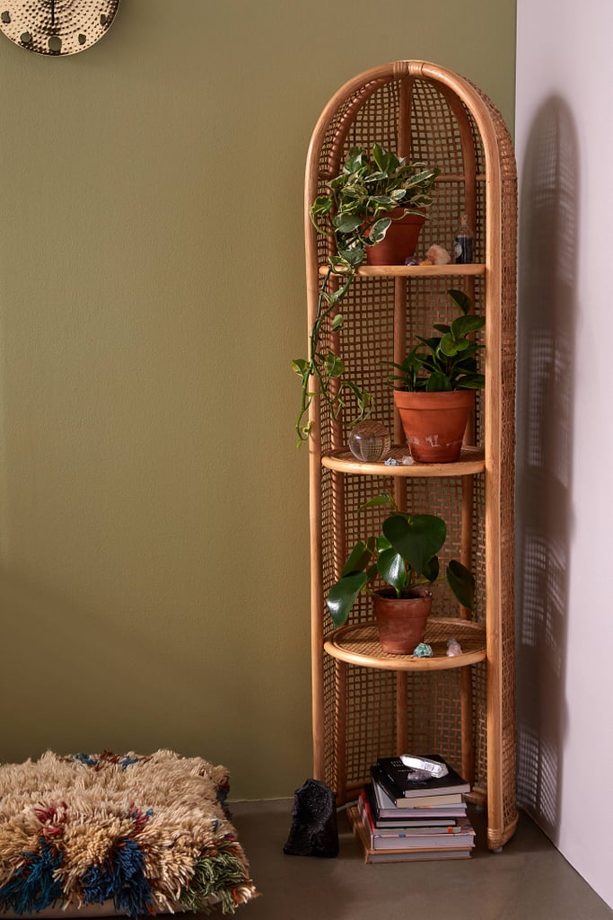 A Rattan Corner Shelf: Omera Corner Shelf