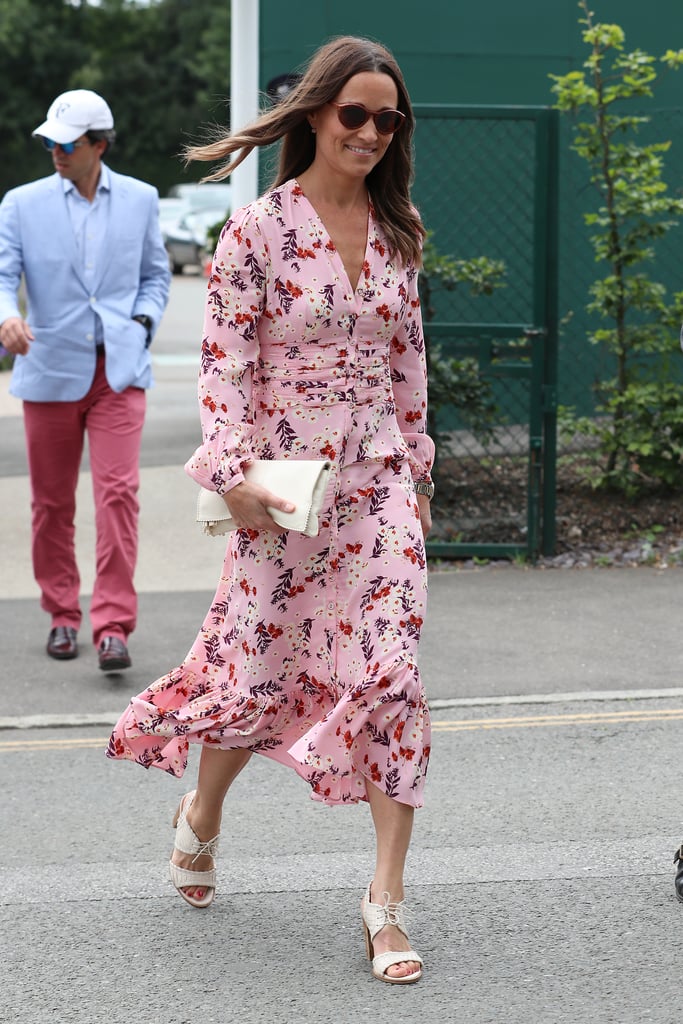 Pippa Middleton's Pink Floral Dress at Wimbledon 2019