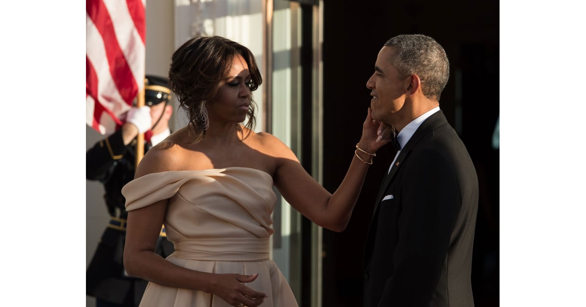 Michelle Obama's Naeem Khan Gown at the Nordic State Dinner | POPSUGAR ...