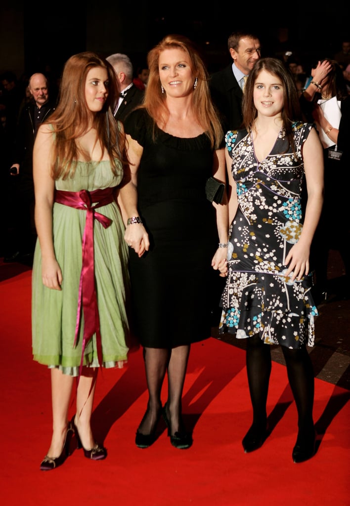 Beatrice, Sarah, and Eugenie hit the red carpet in 2004 for the UK premiere of The Aviator.