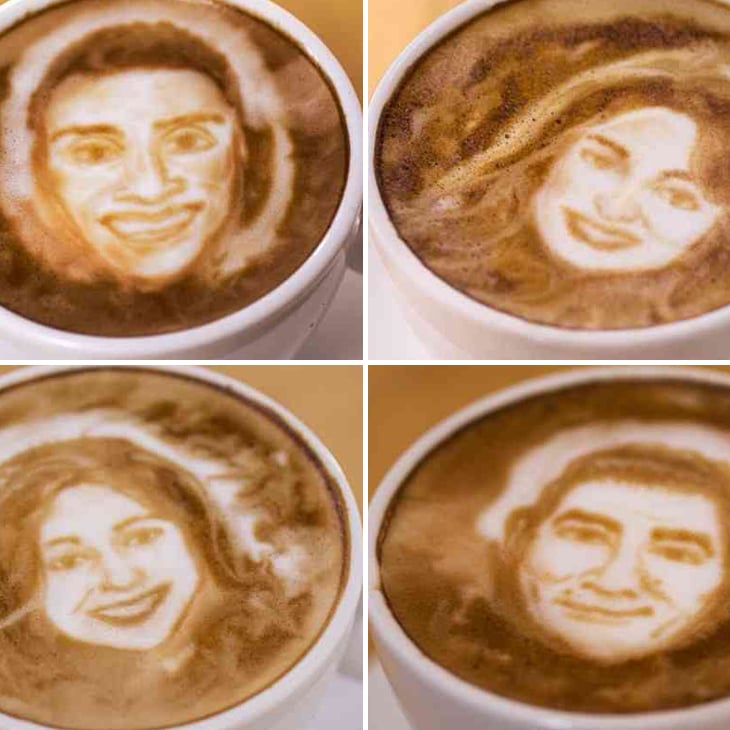 Latte Art of Celebrity Chef Portraits