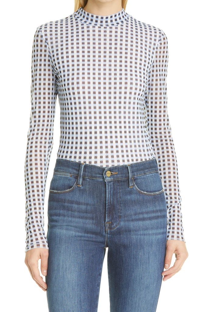 Baum Und Pferdgarten Joan Grid Pattern Mock Neck Top