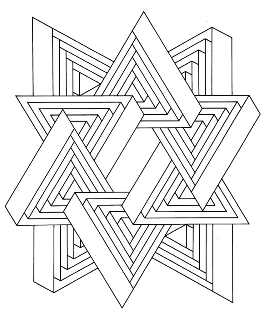 Get the colouring page: Triangles