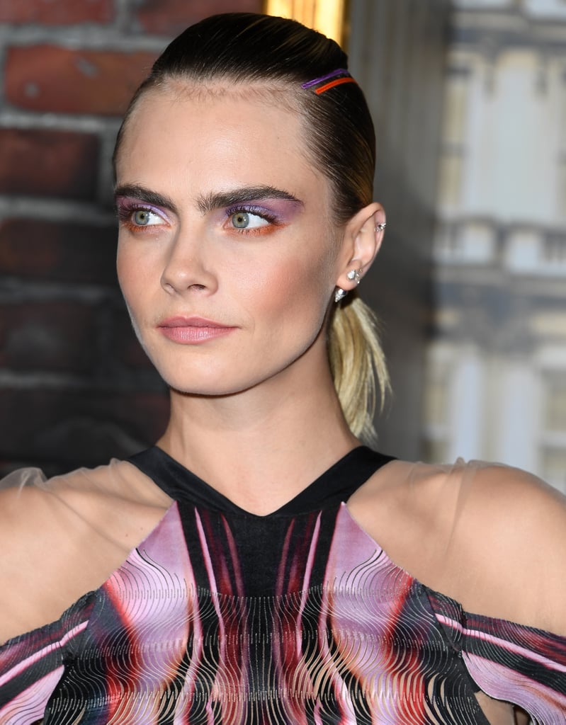 Cara Delevingne's Colourful Side Part at Carnival Row 2019