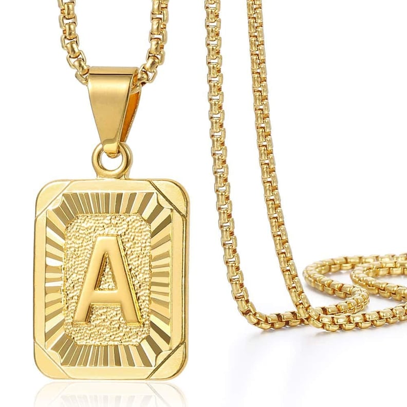 Trendsmax Initial Letter Pendant Necklace