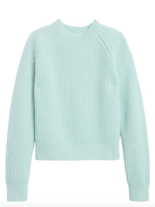 Cashmere Cropped Mock-Neck Sweater