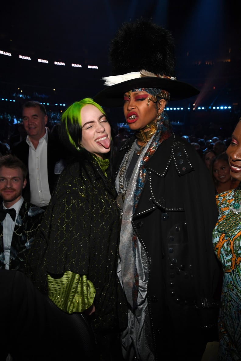 Billie Eilish and Erykah Badu at the 2020 Grammys