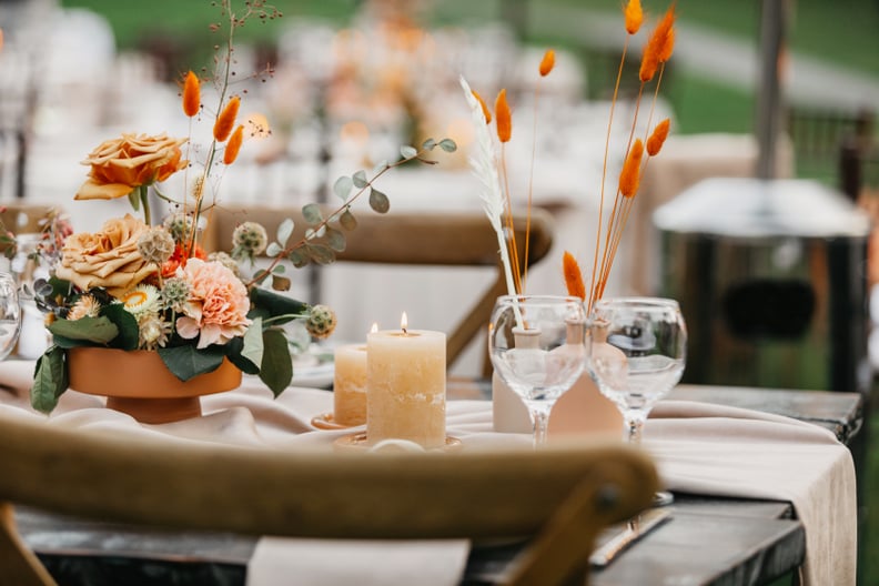 backyard wedding table
