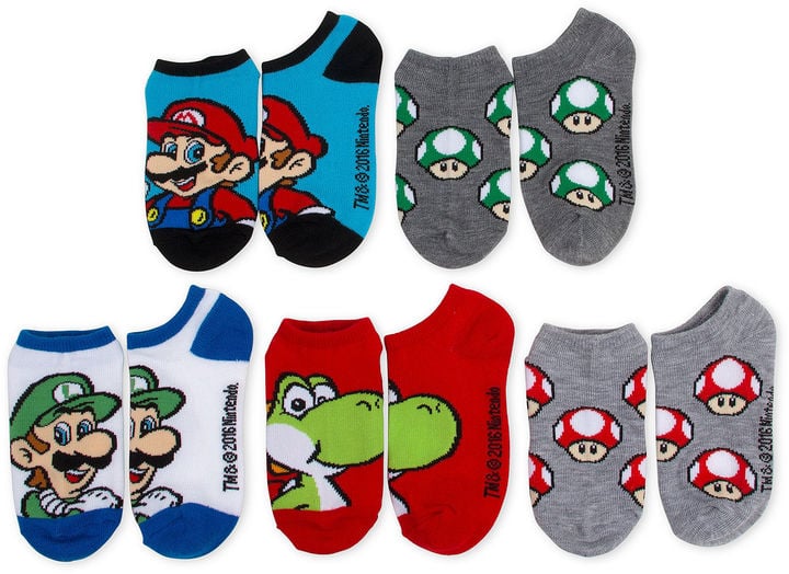Super Mario No-Show Socks