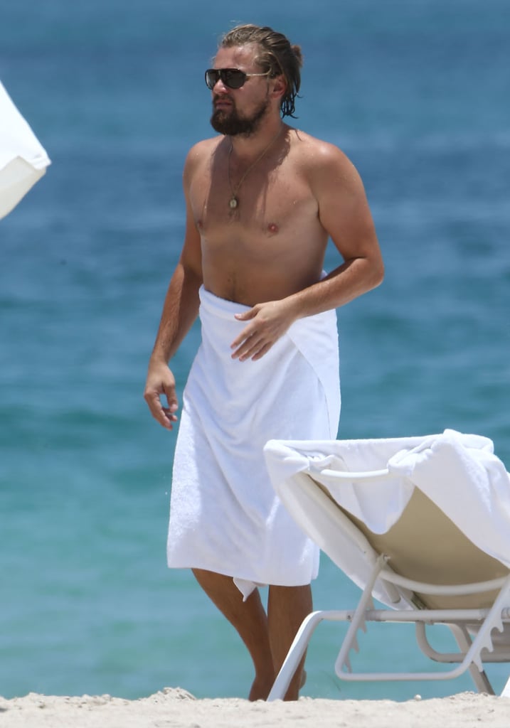 Shirtless Leonardo Dicaprio In Miami Beach 2014 Pictures Popsugar Celebrity Photo 2 