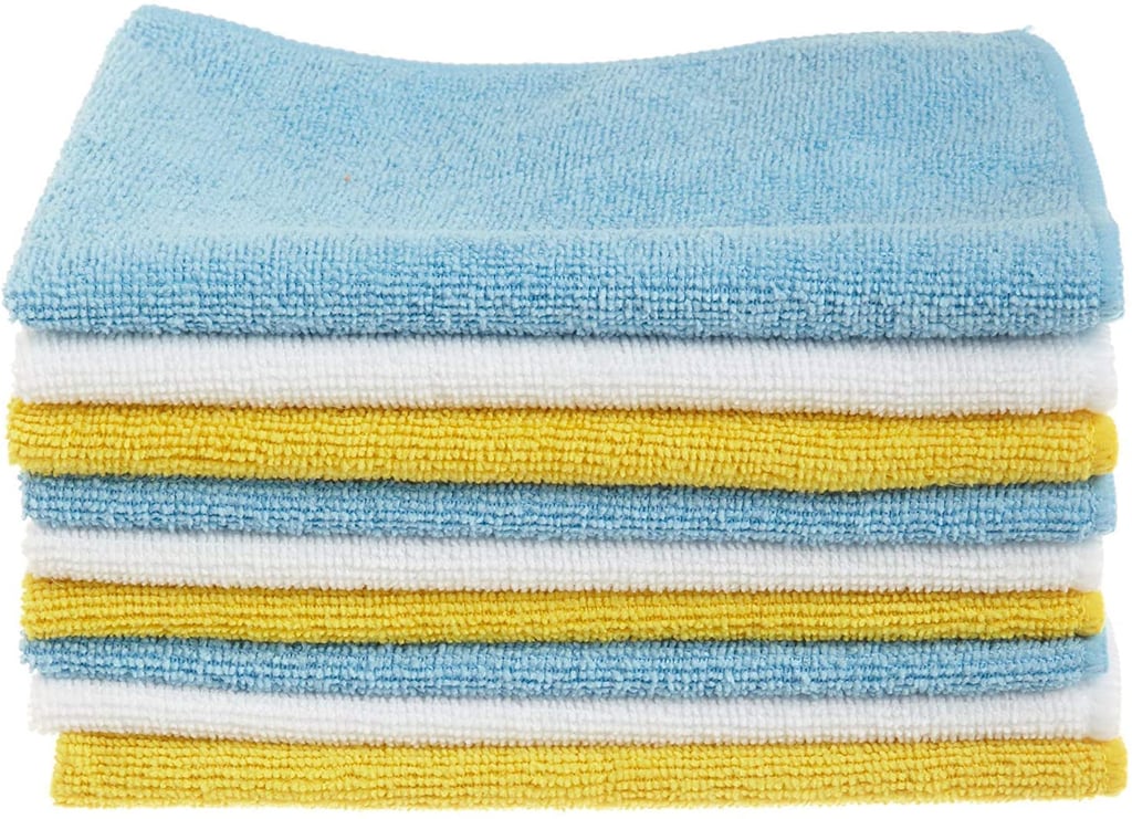 AmazonBasics Blue and Yellow Microfibre Cleaning Cloth