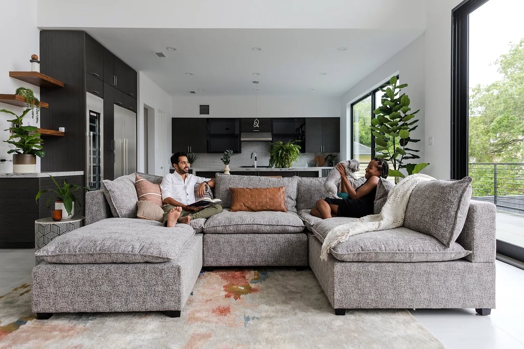 My Exact Couch: Albany Park Kova L-Shape + Ottoman Sectional Sofa