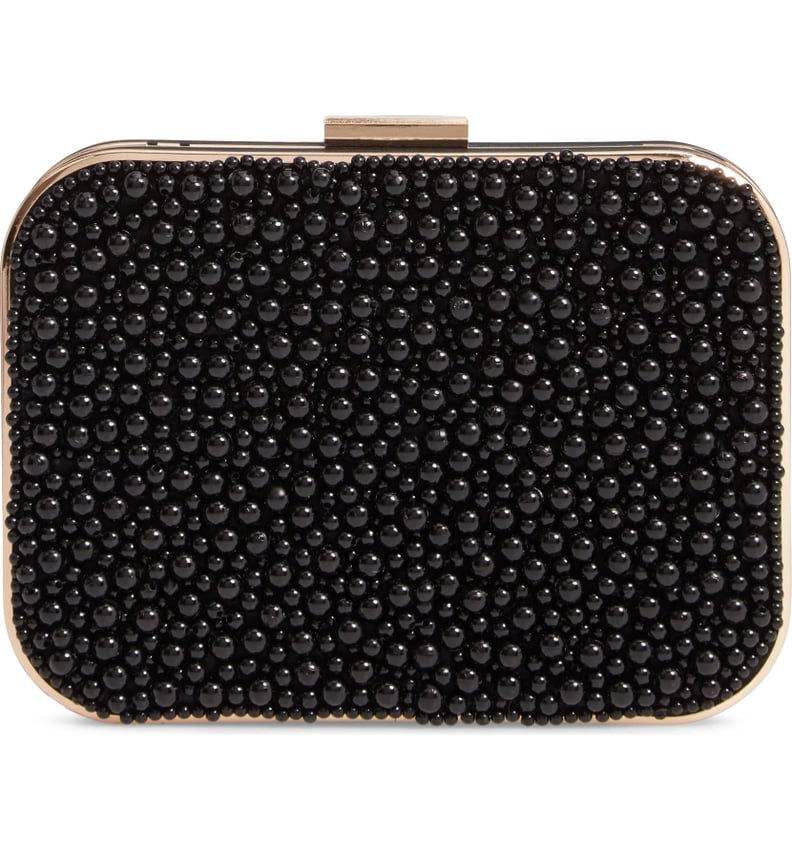 Violet Ray New York Beaded Box Clutch