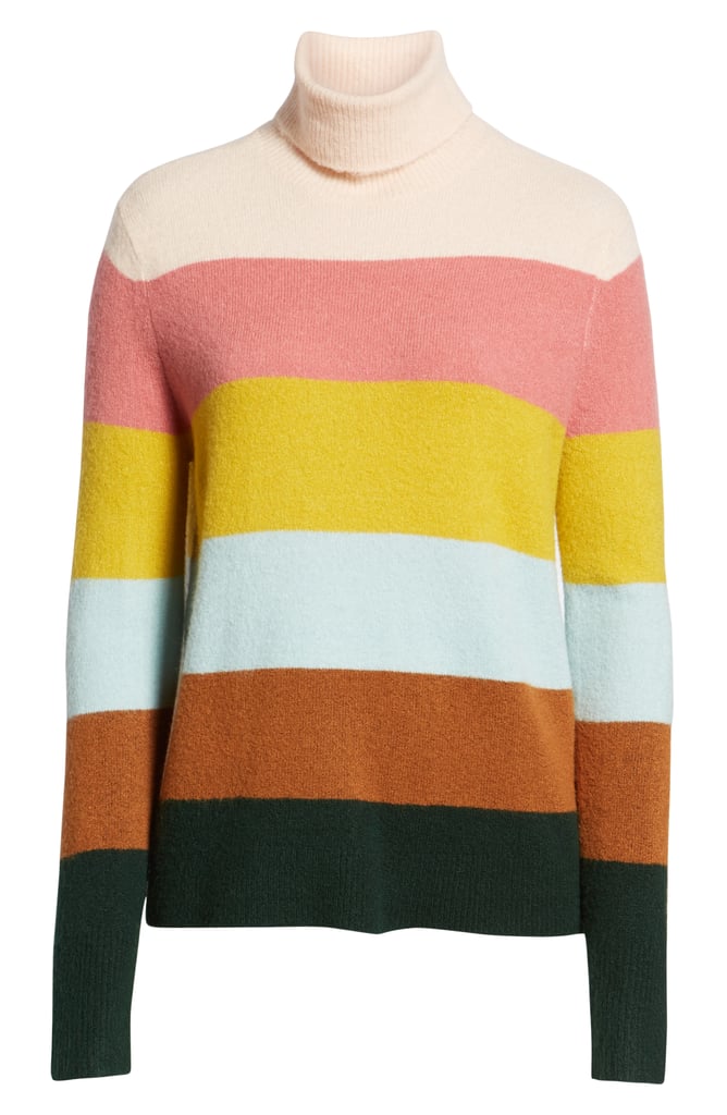 Stripe Turtleneck Sweater