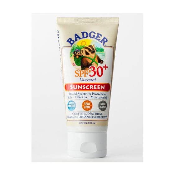 The sell on Badger Products SPF 30 Natural Sunscreen ($16) is the non-nanoparticle zinc oxide 18.75 percent. Sounds complicated, but it can't be absorbed into the blood stream, making this an ace product for adults and children.