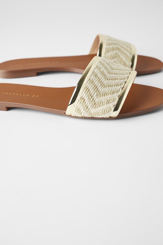 zara double strap flat sandals