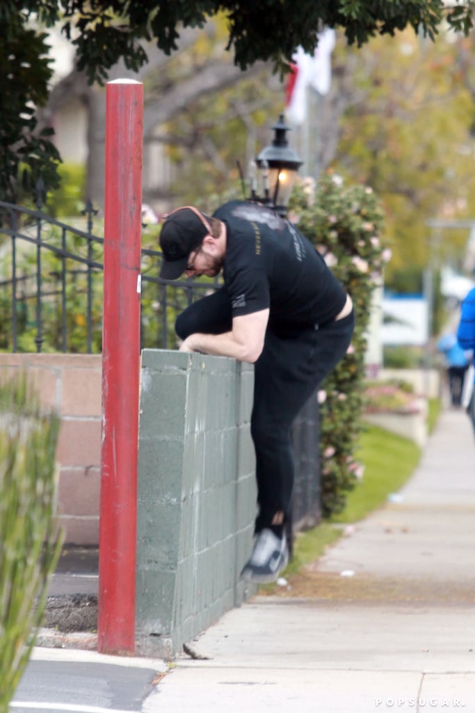 Chris Pratt Laughs After Trying to Jump Over a Wall