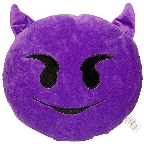 Devil emoji pillow ($5)