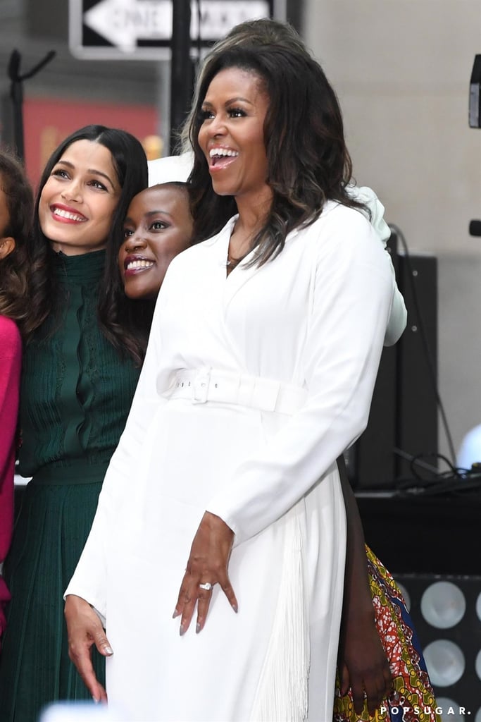 Michelle Obama White Dress October 2018