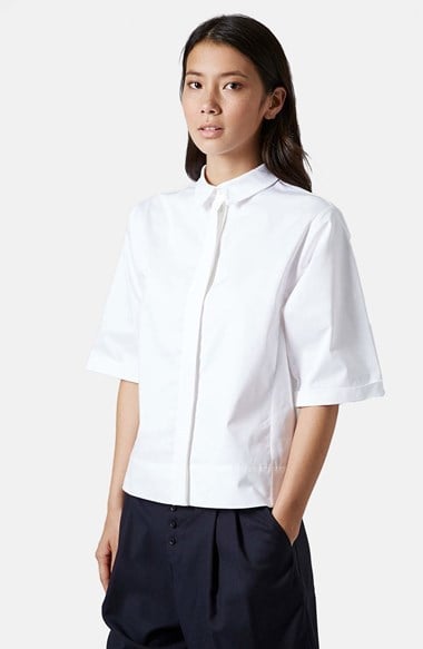 Topshop White Button-Down