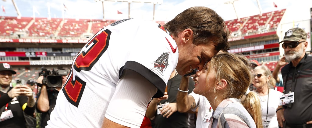 Tom Brady Hugs His Kids on the Sidelines of His First NFL Home Game of the Season