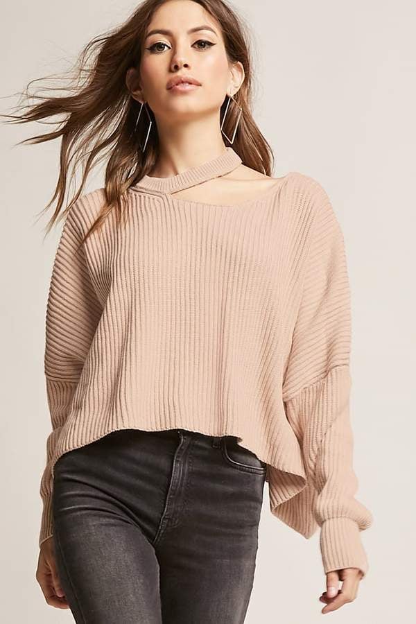 Forever 21 Cutout Mock Neck Sweater