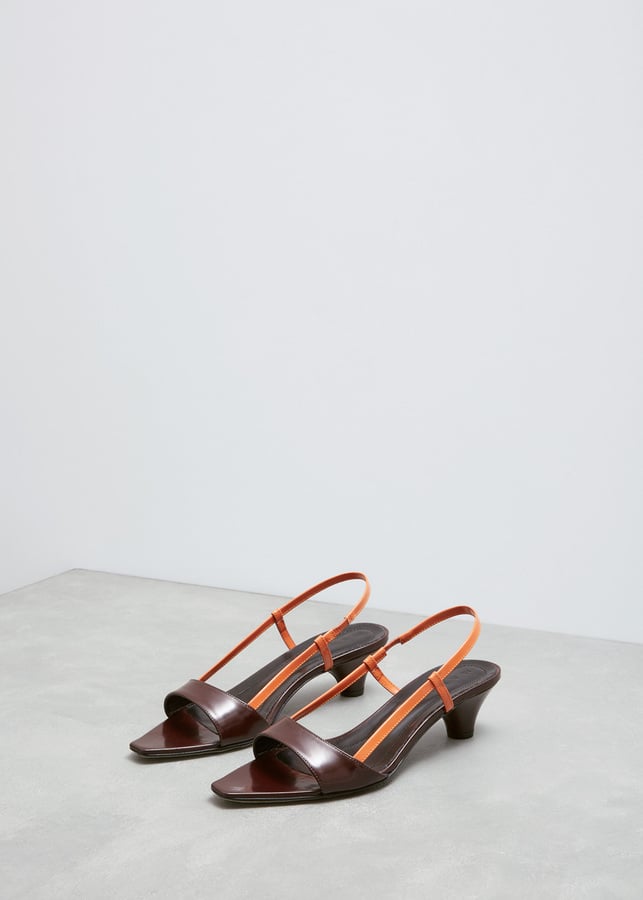Marni Burgundy and Apricot Colorblock Sandal