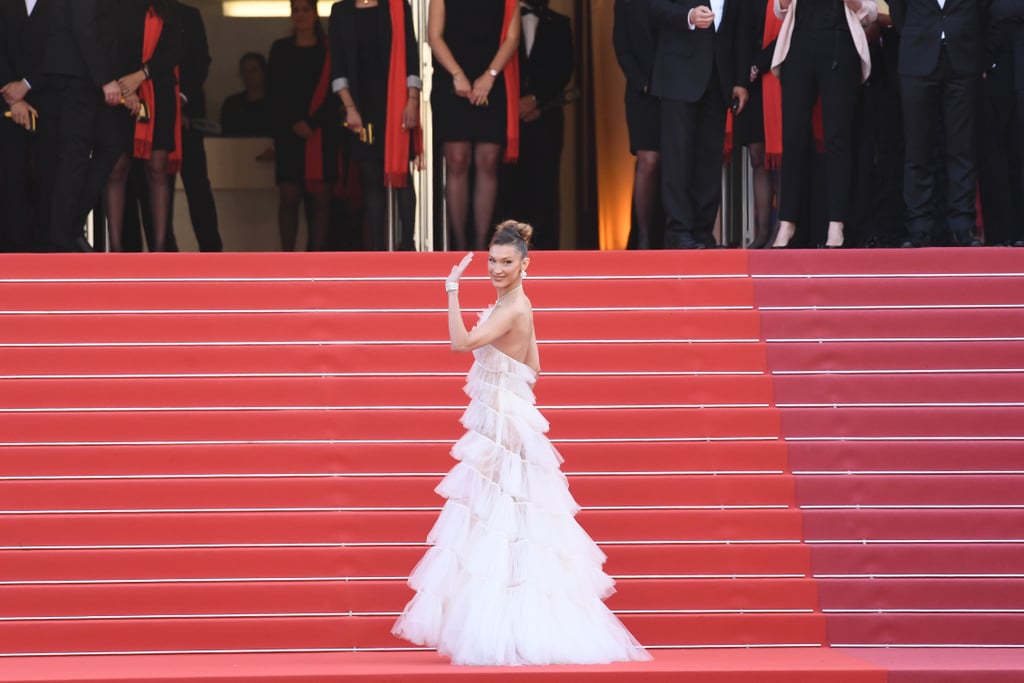 Bella Hadid's White Dior Gown at Cannes 2019