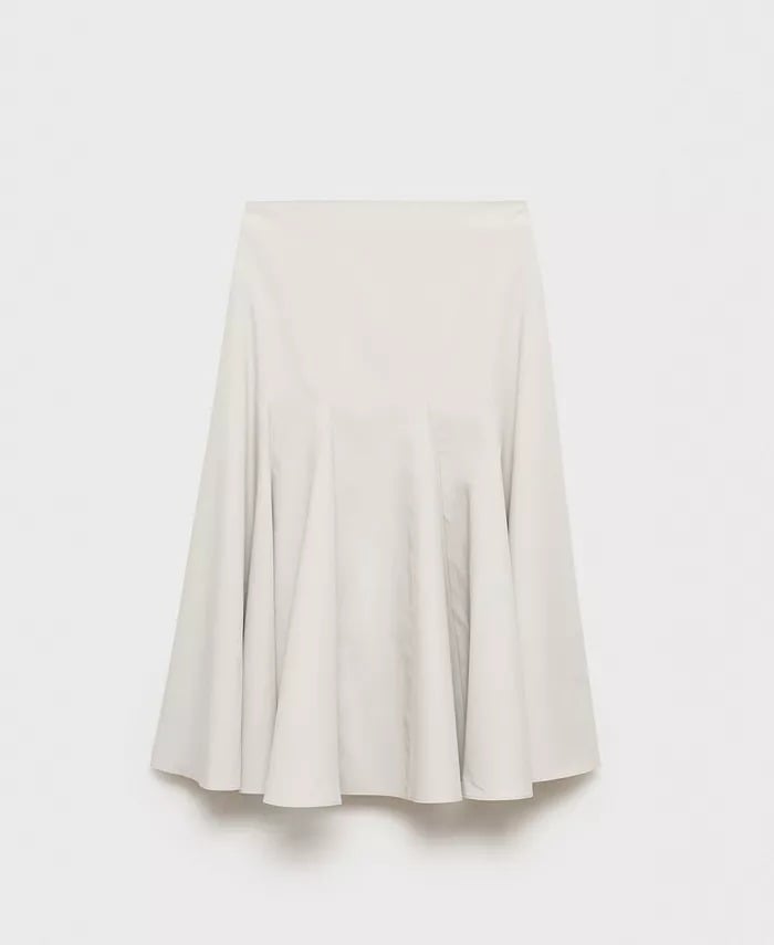 Mango Pleated Midi Skirt