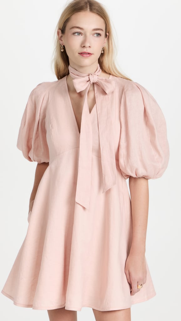 Regencycore Trend: Zimmermann Neck Bow Mini Dress