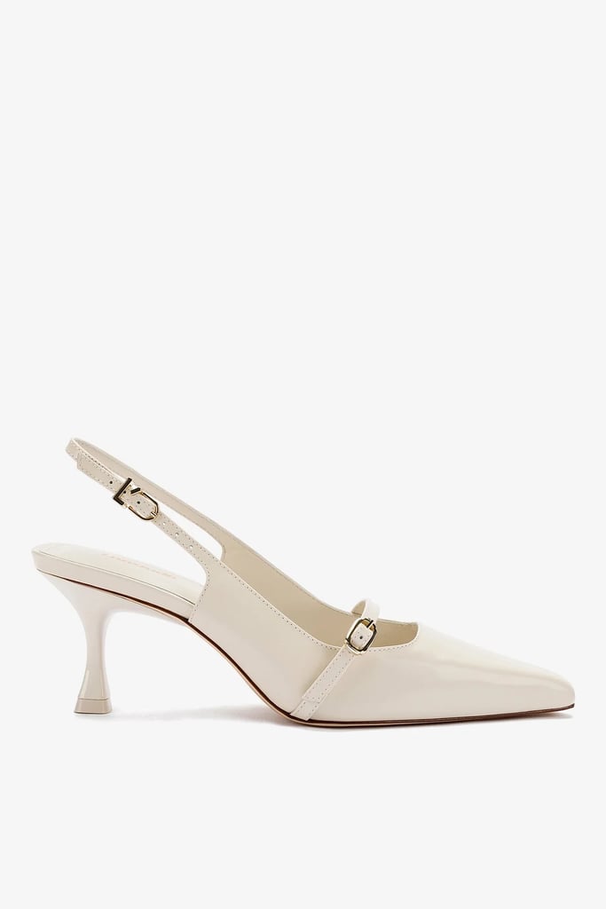 Larroudé Ines Pump in Ivory Leather