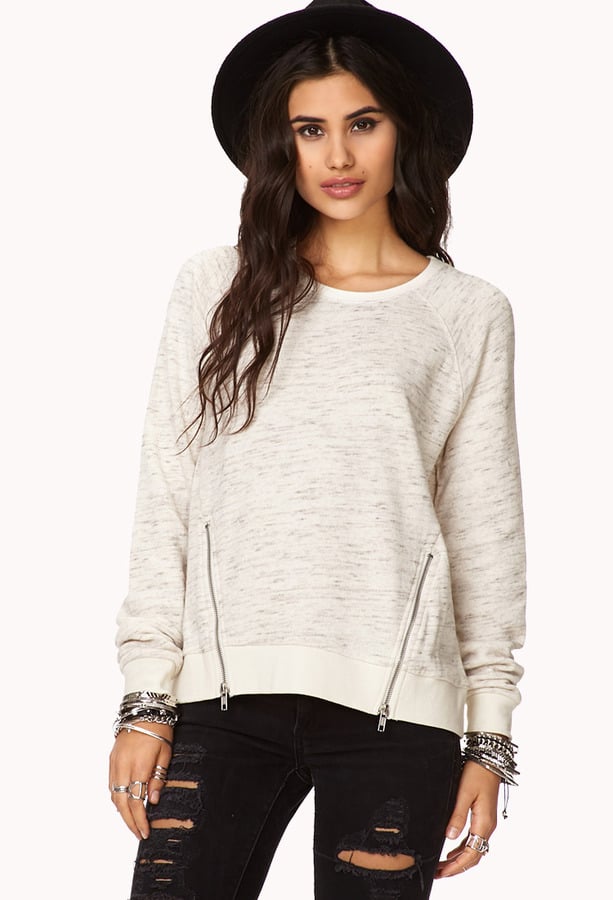 Forever 21 Sweatshirt With Zippers